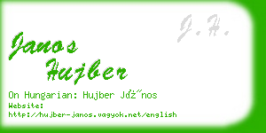 janos hujber business card